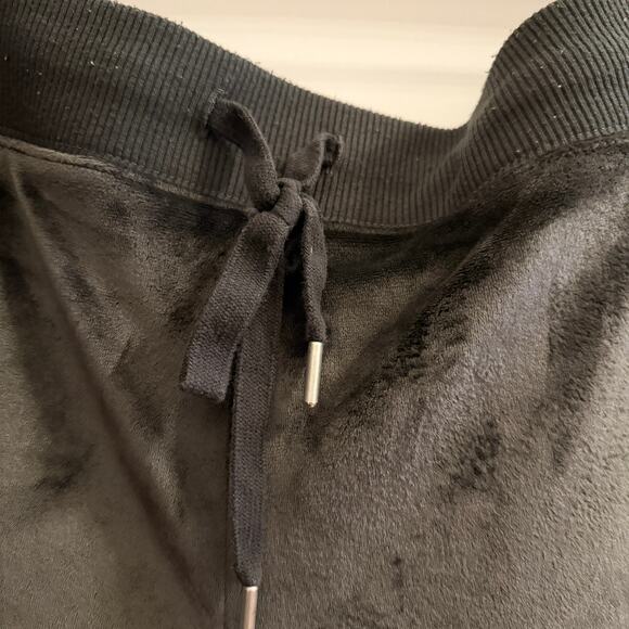 Aerie Velour Loungewear Tracksuit Set Women’s XL Cropped Zip Hoodie + Pants Grey - Picture 7 of 11